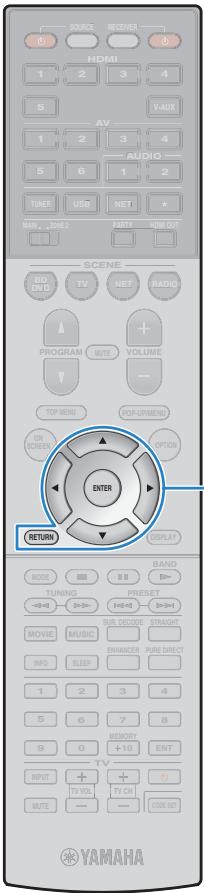 YAMAHA RX-V773 - Menu d'opération - 1