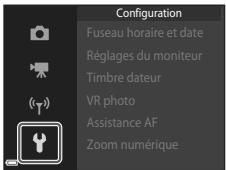 NIKON COOLPIX A300 - Sélectionnez une icône de menu et appuyez sur la commande. - 2