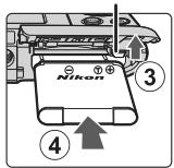 NIKON COOLPIX A300 - Insertion de l'accumulateur et de la carte mémoire - 2