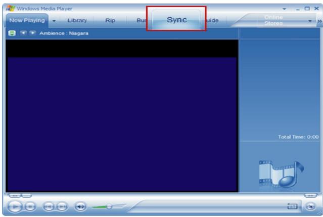 PHILIPS PSA610 - ① Cliquez sur Sync. - 1