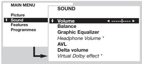 PHILIPS 32PW8718 - Sound settings - 1