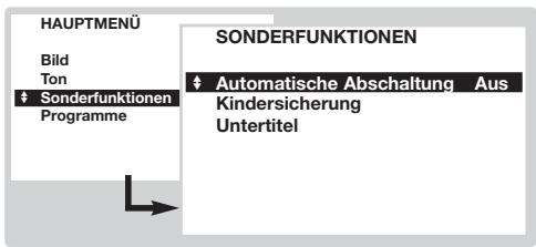 PHILIPS 32PW8718 - Einstellen von Sonderfunktionen - 1