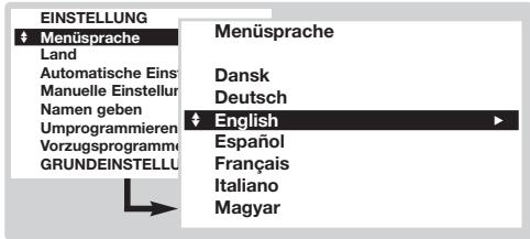 PHILIPS 32PW8718 - Wahl von Land und Menüsprache - 1