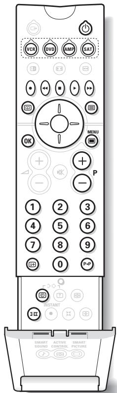 PHILIPS 32PW8718 - VCR,DVD,AMP en AUX toetsen - 1