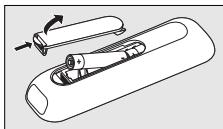 PHILIPS SRU4002B - Inserting the batteries - 1