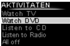 PHILIPS SRU8008 - Einen Aktivität auswahlen - 1