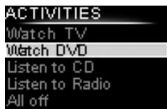 PHILIPS SRU8008 - Selecting an Activity - 1