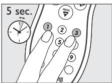 PHILIPS SRP1001 - Configuración manual del mando a distancia - 2