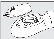 PHILIPS SRP1001 - Inserir as pilhas - 1