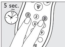PHILIPS SRP1001 - Manually setting the remote control - 2