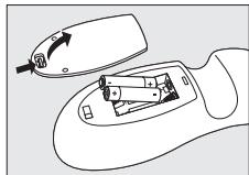 PHILIPS SRP1001 - Inserimento delle batterie - 1