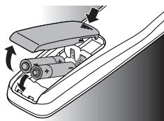 PHILIPS SRP6207 - Inserting the batteries - 1