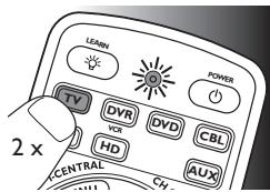 PHILIPS SRP6207 - Example: setting up the universal remote control to operate your TV: - 6