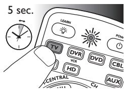 PHILIPS SRP6207 - Ejempio: configurar el mando a distancia universal para controlar el televisor: - 1