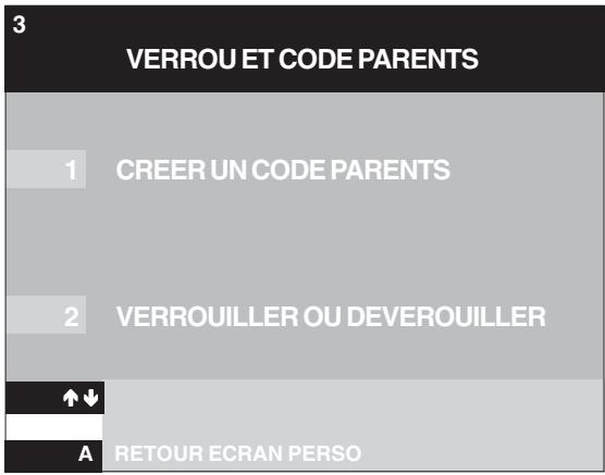 PHILIPS DSR3201 - Créer ou modifier un code parents - 1