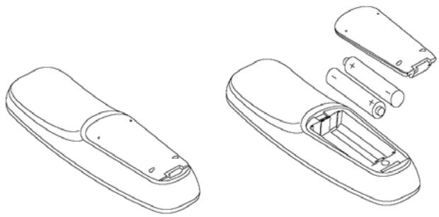 PHILIPS DTR300 - Installazione delle batterie - 1
