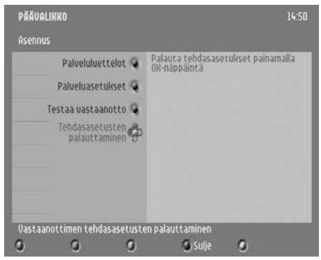 PHILIPS DTR300 - Tehdasasetusten palauttaminen - 3