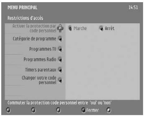 PHILIPS DTR300 - Restrictions d'accès - 3