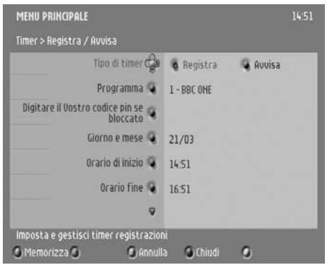 PHILIPS DTR300 - Per impostare un nuovo timer: - 2