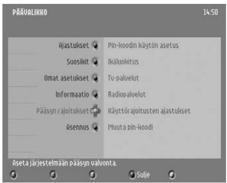 PHILIPS DTR300 - Paasyn rajoitukset - 1