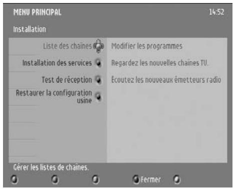 PHILIPS DTR300 - Pour installer une chaine ou radio sélectionnée dans la liste des chaînes ou radios désinstallées : - 1