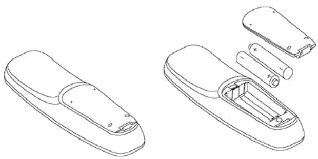 PHILIPS DTR300 - Paristojen asettaminen - 1