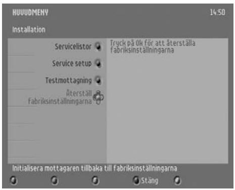 PHILIPS DTR300 - Aterställa fabrikinstallingarna - 1