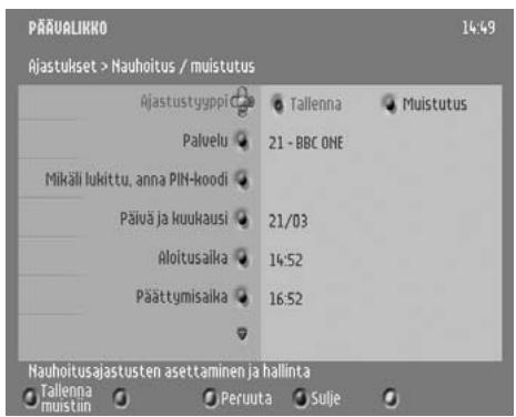 PHILIPS DTR300 - Nykyisen ajastuksen muokkaaminen: - 2