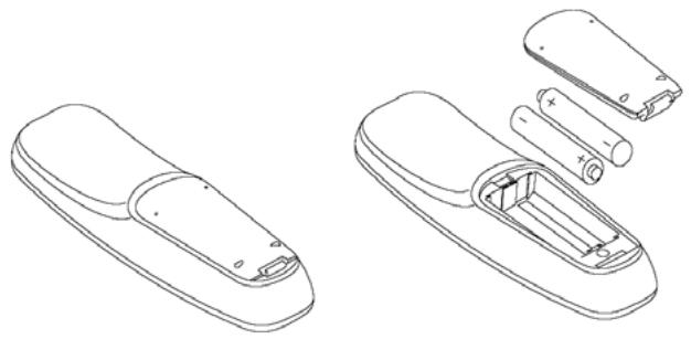 PHILIPS DTR300 - Installing the batteries - 1