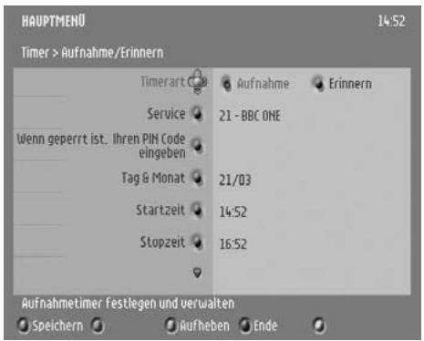 PHILIPS DTR300 - Neuen Timer festlegen: - 3
