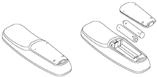 PHILIPS DTR300 - Installera batterierna - 1