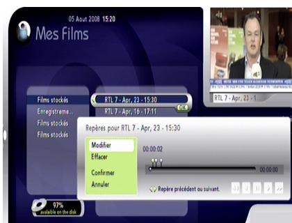 PHILIPS DSR8121 - Gérer les signets - 1