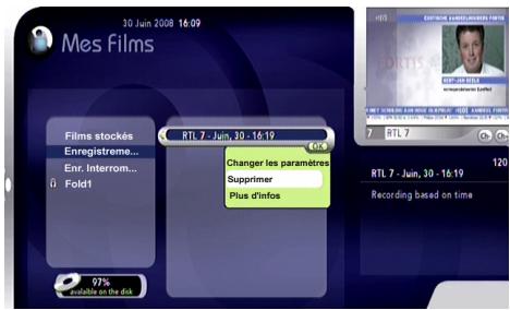 PHILIPS DSR8121 - Modifier un enregistrement programme - 1