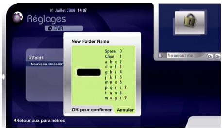 PHILIPS DSR8121 - Créer un dossier - 1