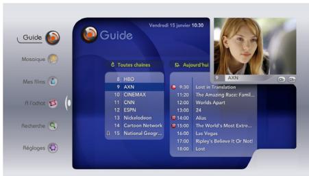 PHILIPS DSR8121 - Présentation du menu principal - 1