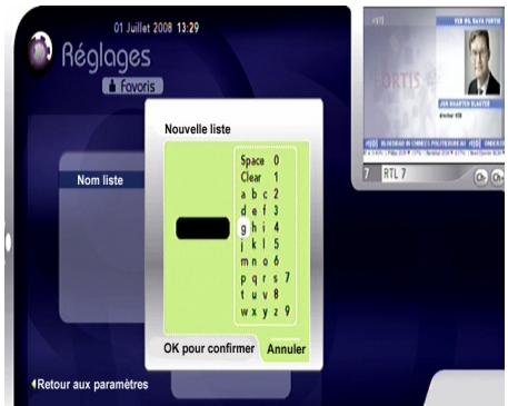 PHILIPS DSR8121 - Créer une liste de favorsis - 1