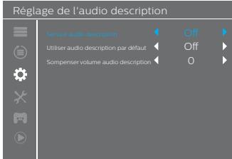 PHILIPS DTR 3000 - Réglage de la Description Audio - 1