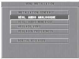 PHILIPS DVD728-001 - Menu d'installation de l'audio analogue - 1