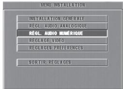 PHILIPS DVD728-001 - Menu d'installation de l'audio numérique - 1
