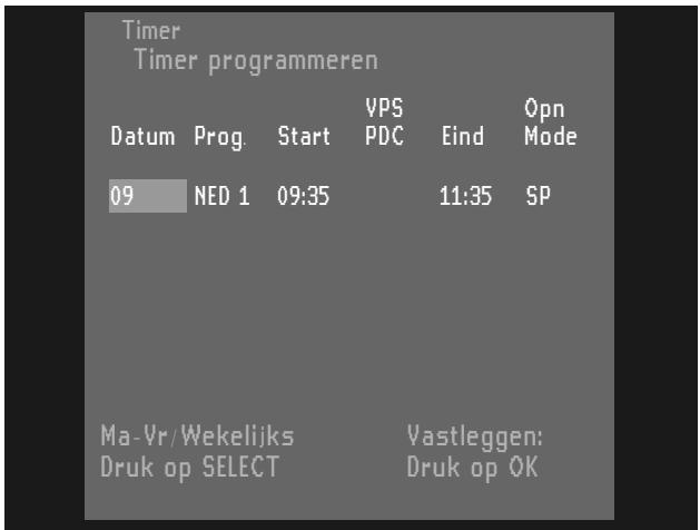 PHILIPS DVDR1000 - Timerprogramming zonder 'ShowView' - 1