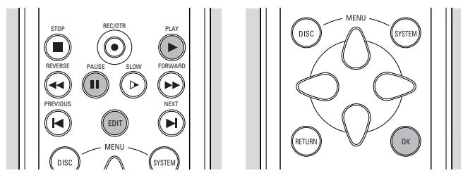 PHILIPS DVDR1000 - Een titel splitsen - 1