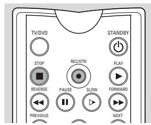PHILIPS DVDR1000 - Opnemen met automatische uitschakeling (OTR One-Touch-Recording) - 2