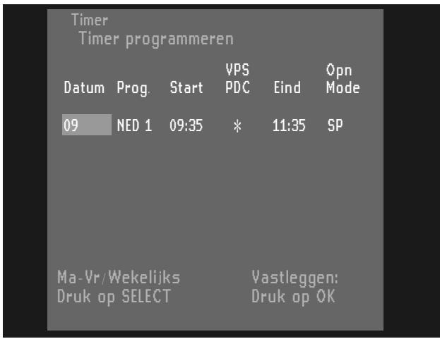 PHILIPS DVDR1000 - Timerprogramming met 'ShowView' - 8