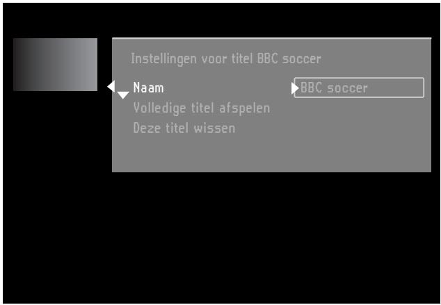 PHILIPS DVDR1000 - Wijzigen van de titelnaam - 1