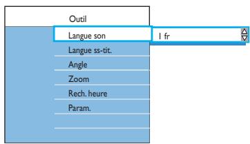 PHILIPS DVDR5520H - Utilisation des options de la barre d'outils - 2