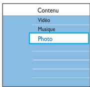 PHILIPS DVDR5570H - Sélectionnez le support sur lequel les photos sont stockées, puis appuyez sur - 1