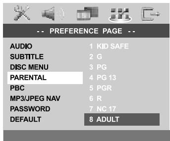 PHILIPS LX3900SA - Options de menu de configuration du système - 1