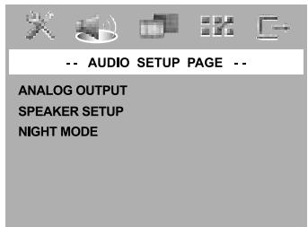 PHILIPS LX3900SA - Menu Réglages Audio - 1