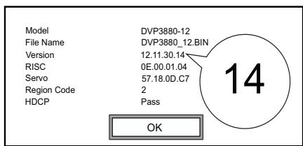 PHILIPS DVP3850 - Kontrol af den aktuelle softwareversion - 1