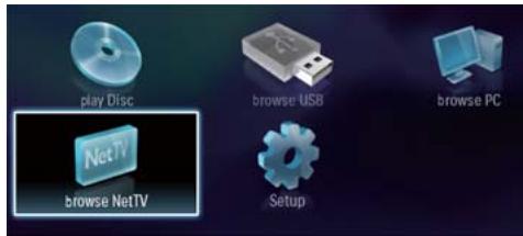 PHILIPS BDP7500B2 - Utilisation du menu d'accueil - 1